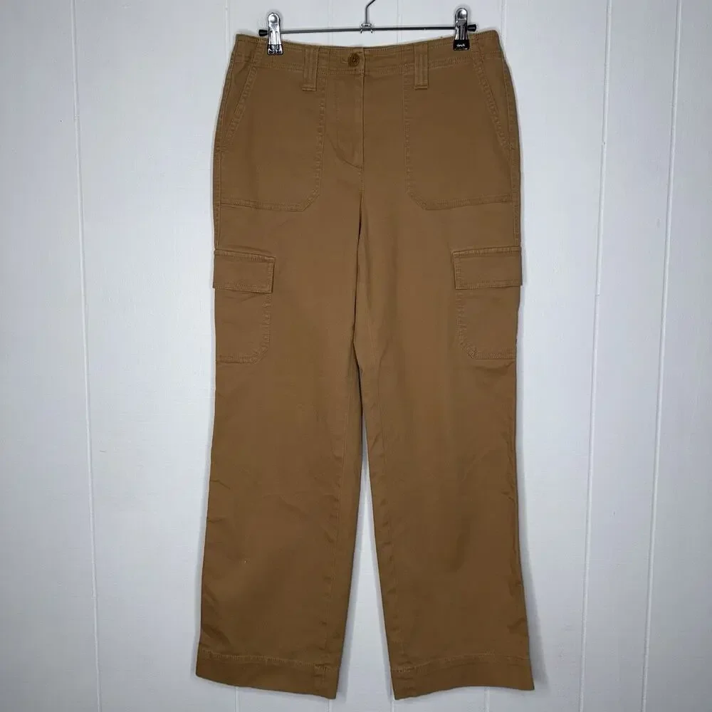 Talbots Women’s Chino Cargo Pants Khaki Tan Size 4